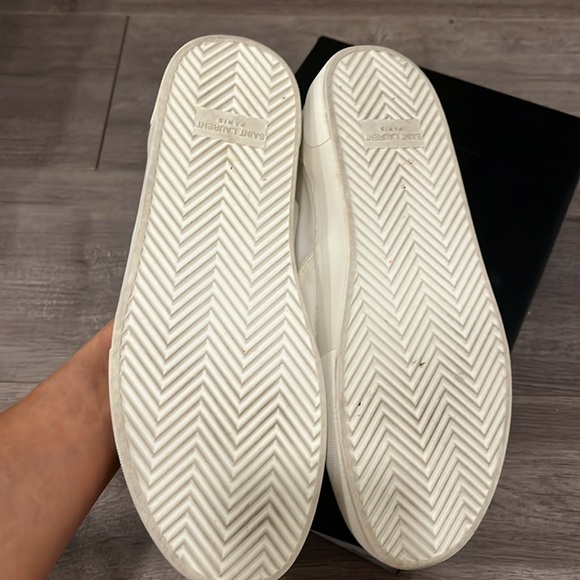 Saint Laurent Paris Venus low top sneaker white with leopard 38 sz 8 - Picture 7 of 7